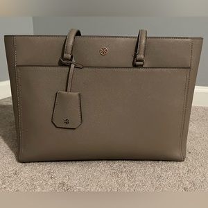 Tory Burch Robinson Large Tote - Grey Heron